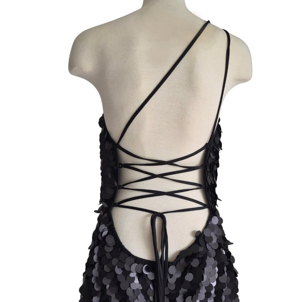 NWT Nova Luxe Vivi Sequin Drop Dead Gorgeous Gown Black Show Stopper! 1X - Picture 7 of 16